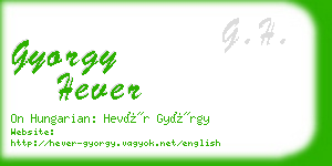 gyorgy hever business card